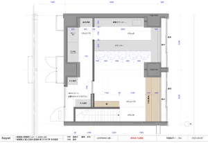 Floor plan of a modern bar interior featuring concrete materials.