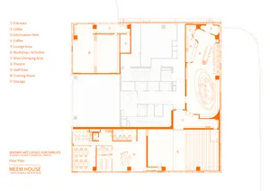 Floor plan of a modern office layout