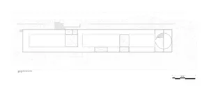 一张详细的现代建筑设计平面图，展示了建筑的布局和功能分区。