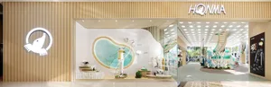 A golf club shop with transparent glass storefront and modern interior design.