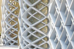 Metallic lattice interior design