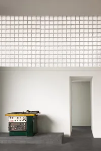 Concrete floor, glass wall, industrial design, interior space