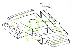 3D rendering of a domestic architectural design