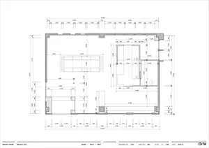 Floor plan of a modern apartment interior space.