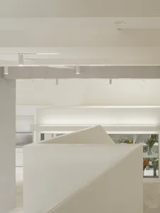 Modern interior space with white minimalist design