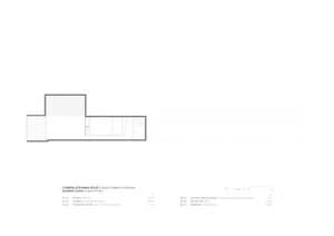Architectural drawing of the basement floor layout of the Coimbra Steinman House.