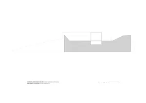 A minimalistic Northwest elevation floor plan of a luxury villa featuring a concrete exterior.