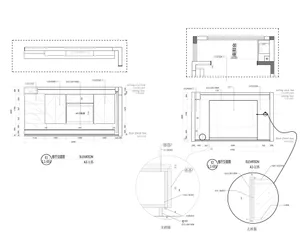 Modern floor plan with living room, kitchen, and bathroom