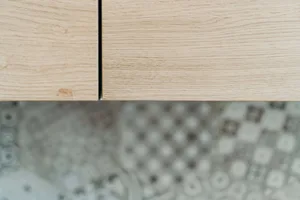 Modern interior design featuring wooden furniture