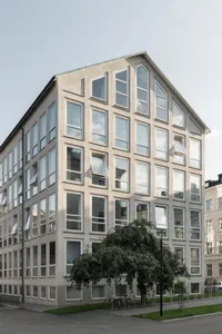 Modern residential apartments with concrete exterior