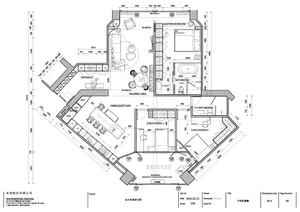 Modern residential floor plan with detailed dimensions and room labels.