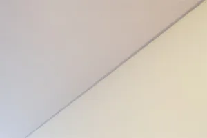 A minimalist interior with a white wall.