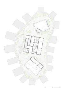 現代房屋的2D建築平面圖