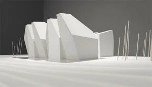 Concrete modern architecture building