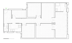 Modern black floor plan with minimalist design.