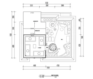 2D architectural drawing of a house plan with dimensions and layouts.