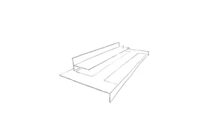 Simple, modern, concrete staircase with a sleek, clean design.