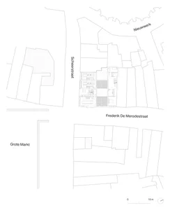 A technical floor plan depicting rooms and layout of an architectural design.