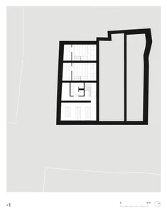 Modern residential house ground floor plan layout with mixed materials and contemporary design.