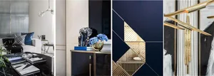 Modern industrial-style interior featuring metallic and glass materials