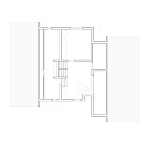 A detailed architectural drawing of a modern apartment floor plan.
