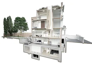 Detailed rendering of a modern interior design