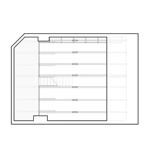 An architectural drawing of a retail storefront featuring transparent glass.