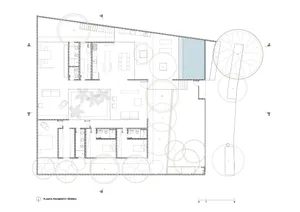 Floor plan of a contemporary residential design.