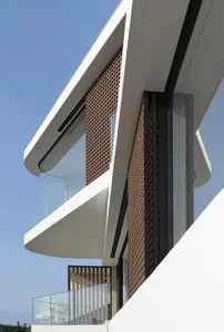 Modern metal architecture exterior detail