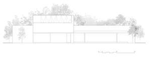 A modern house with a concrete exterior.