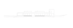 Technical drawing of a modern building