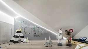Playroom with industrial design elements