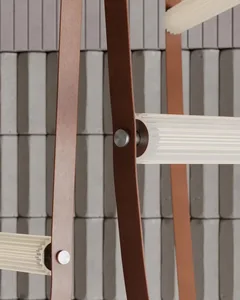 Modern design furniture with leather straps