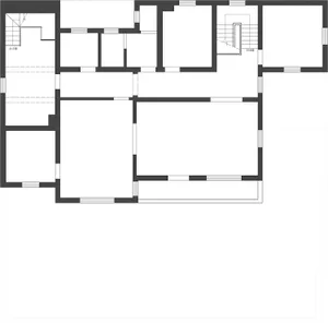 A detailed architectural floor plan of a three-level residential home, showing the layout and design of each level.