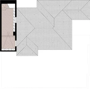 A detailed architectural floor plan showing a development with tiled surfaces.