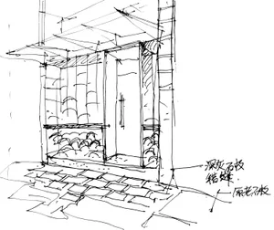A modern commercial interior design featuring large glass walls.