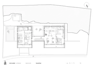 An architectural floor plan of a residential ground floor.