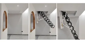 A practical and space-saving solution for homes with limited floor space, this fold-down staircase unfolds effortlessly to re