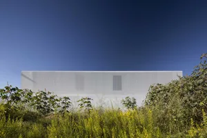 Modern building with a metal-clad exterior