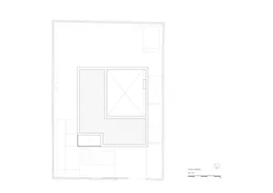 2D architectural drawing of a modern interior design layout