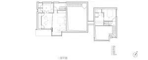 現代住宅二樓平面圖，展示當代設計特色。