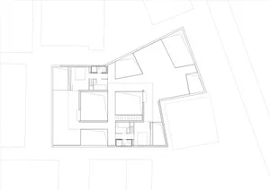 Modern residential floor plan with detailed room layout and dimensions.