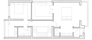 Minimalist residential layout floor plan
