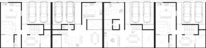 Parking ground level architecture floor plan schematic layout