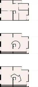 A detailed 2D architectural drawing of a residential layout.