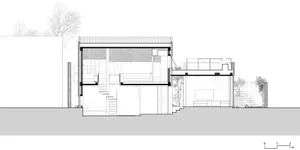 A modern and contemporary residential kitchen with minimalist features and a sleek design.