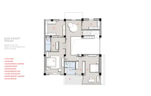 Grey apartment layout with two bedrooms, two bathrooms, and a balcony.