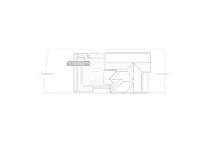 A detailed architectural plan of a modern interior space