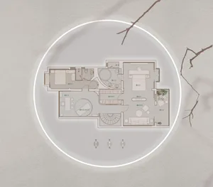 Modern residential floor plan showcasing contemporary layout and space utilization.