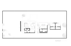 Modern residential floor plan with open concept living areas and a large backyard.